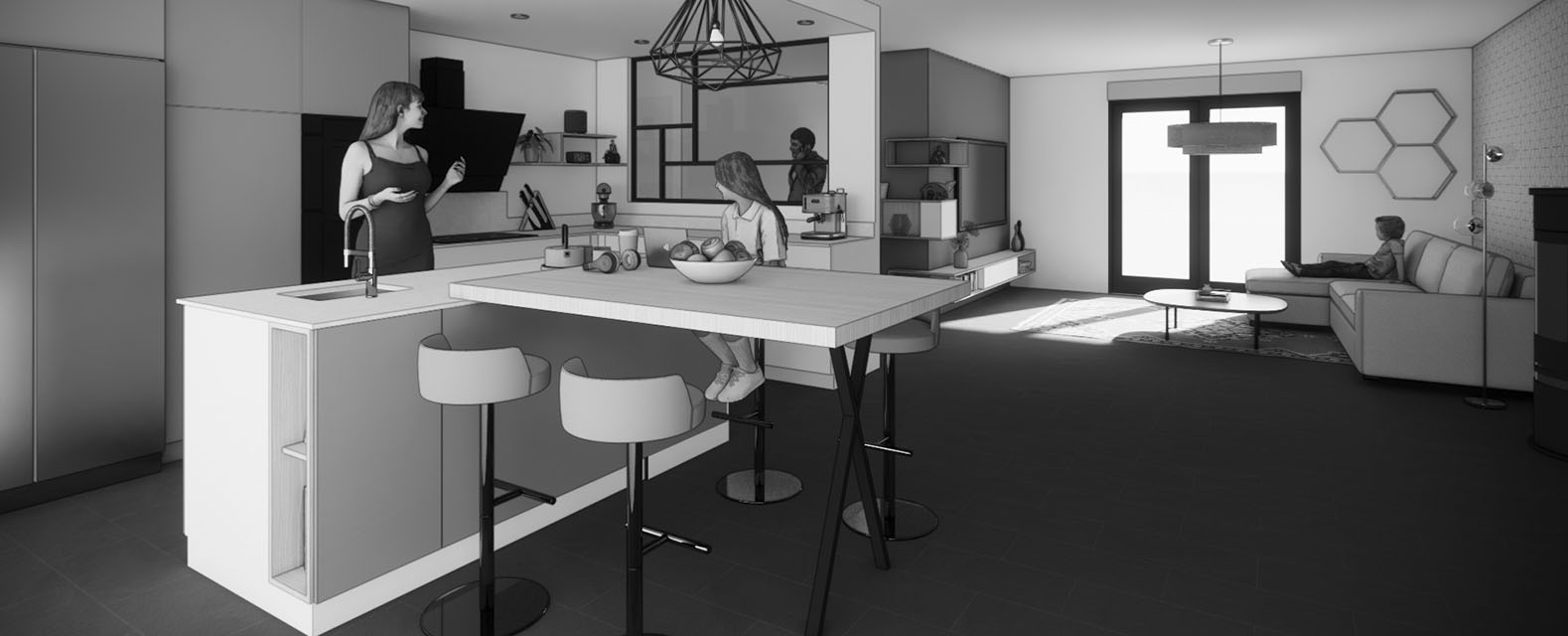 Cuisine équipée et aménagée sur-mesure